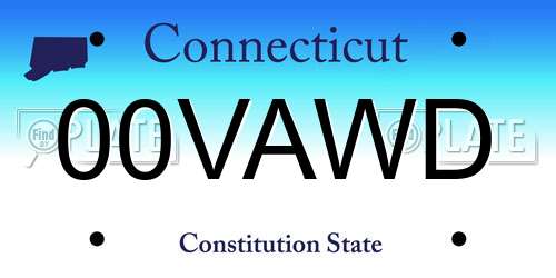 00VAWD Connecticut License Plate