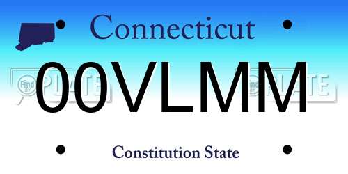 00VLMM Connecticut License Plate