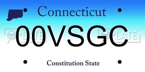 00VSGC Connecticut License Plate