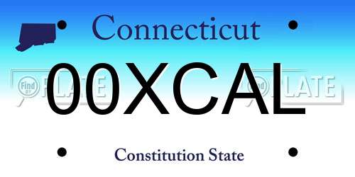 00XCAL Connecticut License Plate
