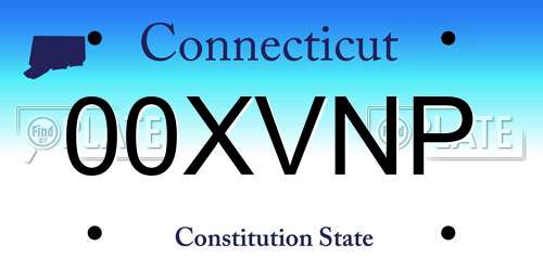 00XVNP Connecticut License Plate