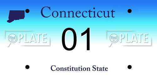 01 Connecticut License Plate