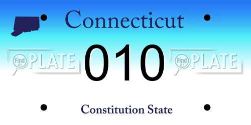 010 Connecticut License Plate