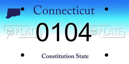 0104 Connecticut License Plate