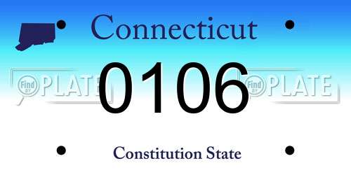 0106 Connecticut License Plate