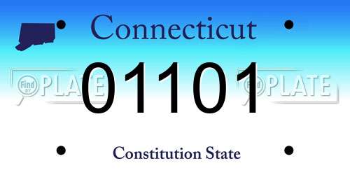 01101 Connecticut License Plate