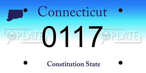 0117 Connecticut License Plate