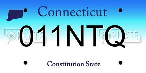011NTQ Connecticut License Plate