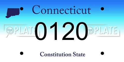 0120 Connecticut License Plate