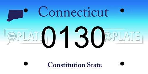 0130 Connecticut License Plate