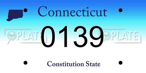 0139 Connecticut License Plate