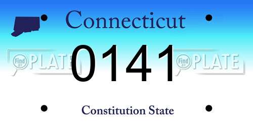 0141 Connecticut License Plate