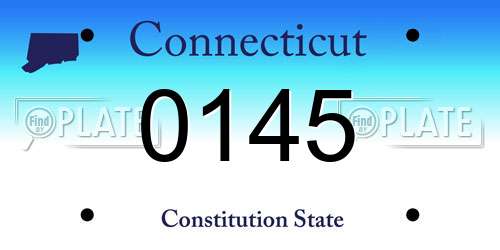 0145 Connecticut License Plate