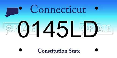 0145LD Connecticut License Plate