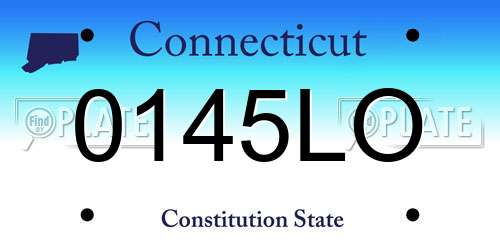 0145LO Connecticut License Plate