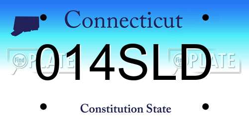 014SLD Connecticut License Plate