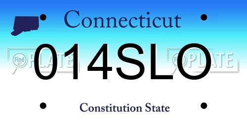 014SLO Connecticut License Plate