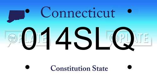 014SLQ Connecticut License Plate