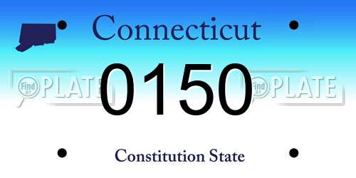 0150 Connecticut License Plate