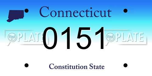 0151 Connecticut License Plate