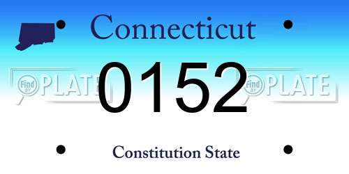 0152 Connecticut License Plate
