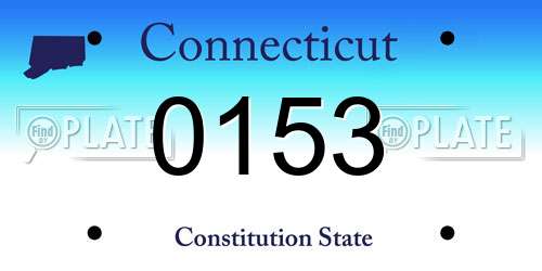 0153 Connecticut License Plate