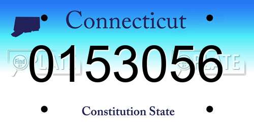 0153056 Connecticut License Plate