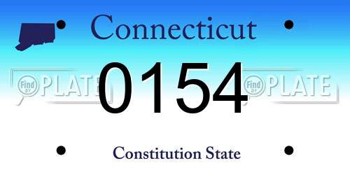 0154 Connecticut License Plate