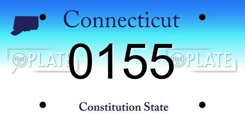 0155 Connecticut License Plate