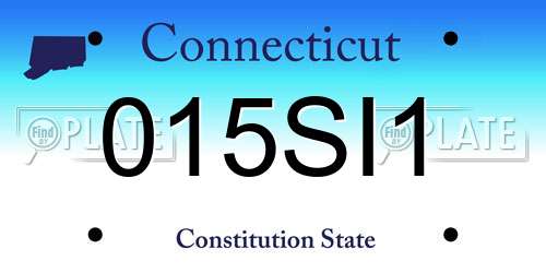 015SI1 Connecticut License Plate