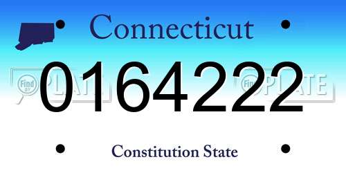 0164222 Connecticut License Plate