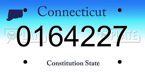 0164227 Connecticut License Plate