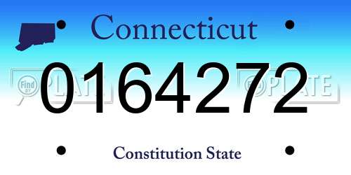 0164272 Connecticut License Plate