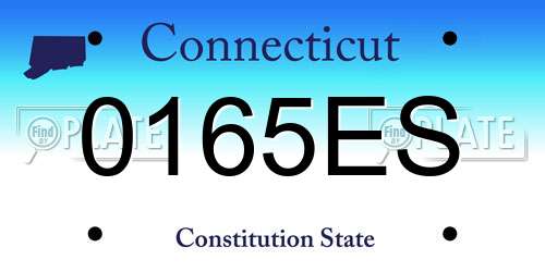 0165ES Connecticut License Plate