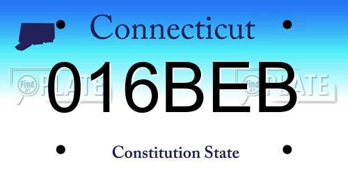 016BEB Connecticut License Plate