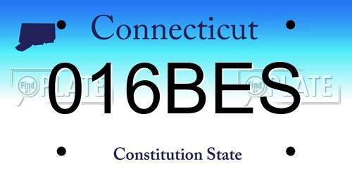 016BES Connecticut License Plate