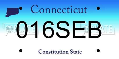 016SEB Connecticut License Plate
