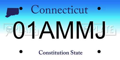 01AMMJ Connecticut License Plate