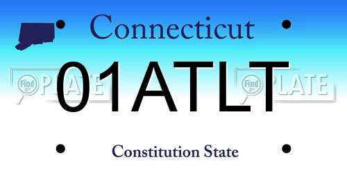 01ATLT Connecticut License Plate