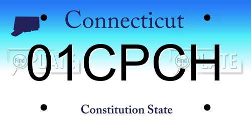 01CPCH Connecticut License Plate