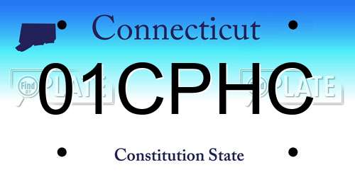 01CPHC Connecticut License Plate