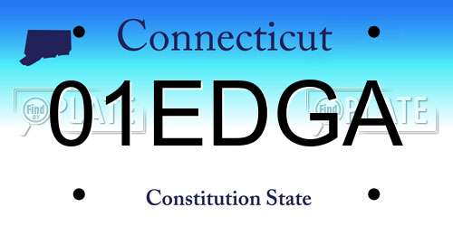 01EDGA Connecticut License Plate