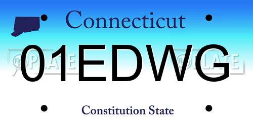 01EDWG Connecticut License Plate
