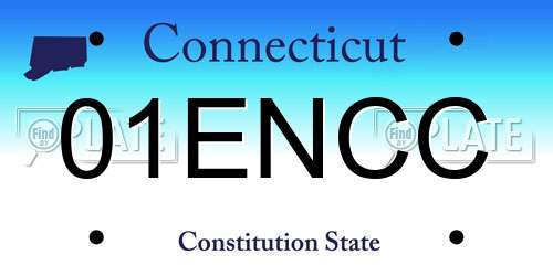 01ENCC Connecticut License Plate