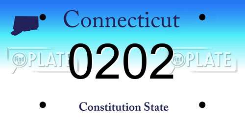 0202 Connecticut License Plate