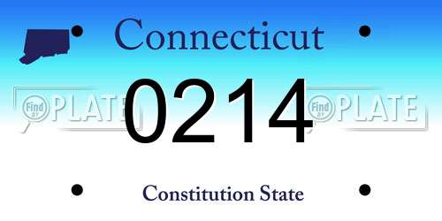 0214 Connecticut License Plate