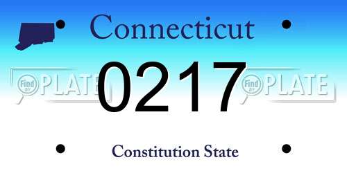 0217 Connecticut License Plate