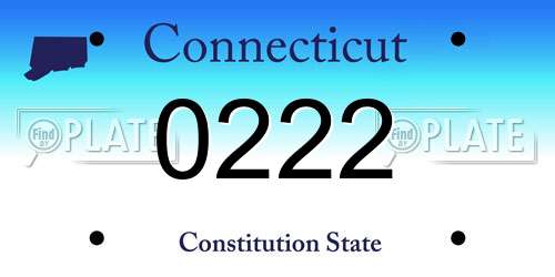 0222 Connecticut License Plate