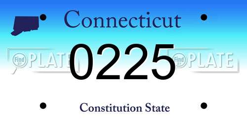 0225 Connecticut License Plate