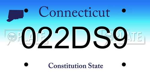 022DS9 Connecticut License Plate